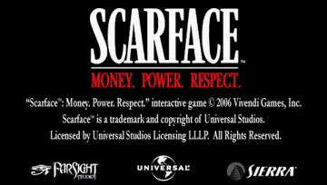 Scarface - Money. Power. Respect. (EU) screen shot title